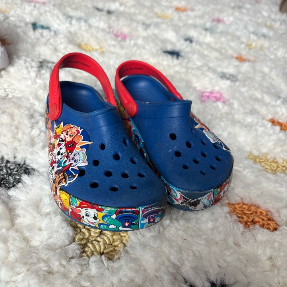 Kids Blue Paw Patrol Crocs Size 10